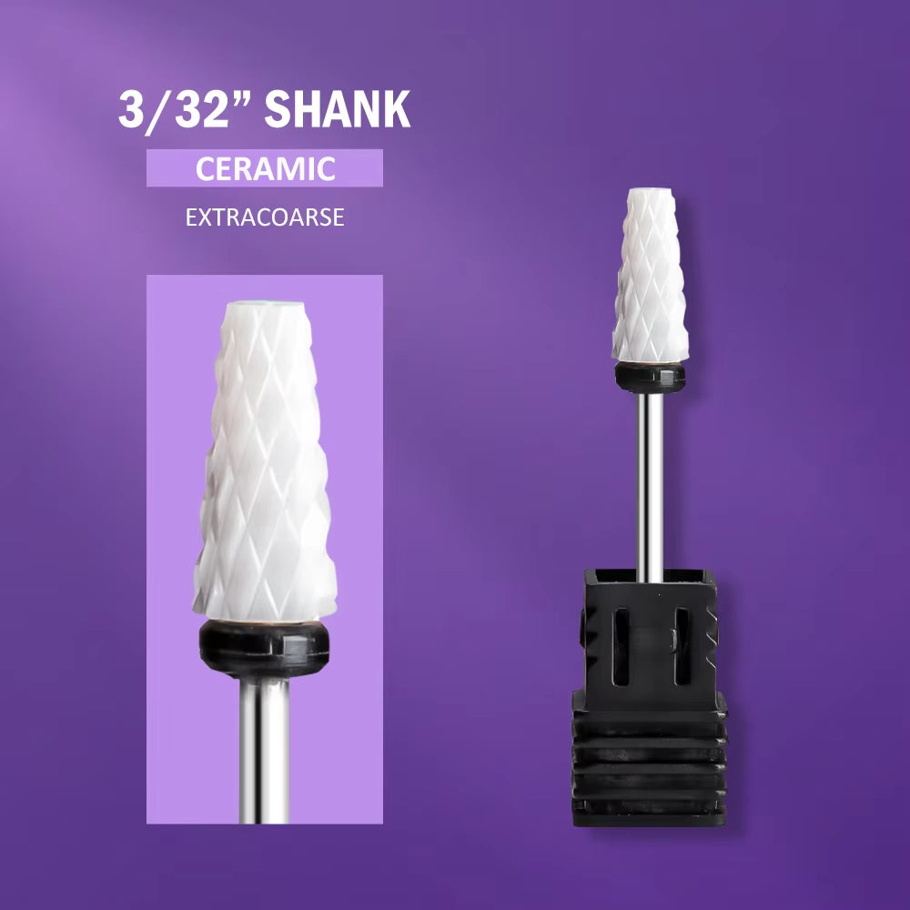Ceramic Nail Drill Bit Milling Cutter for Manicure Pedicure Nail Files Buffer Nail Art Equipment Accessory