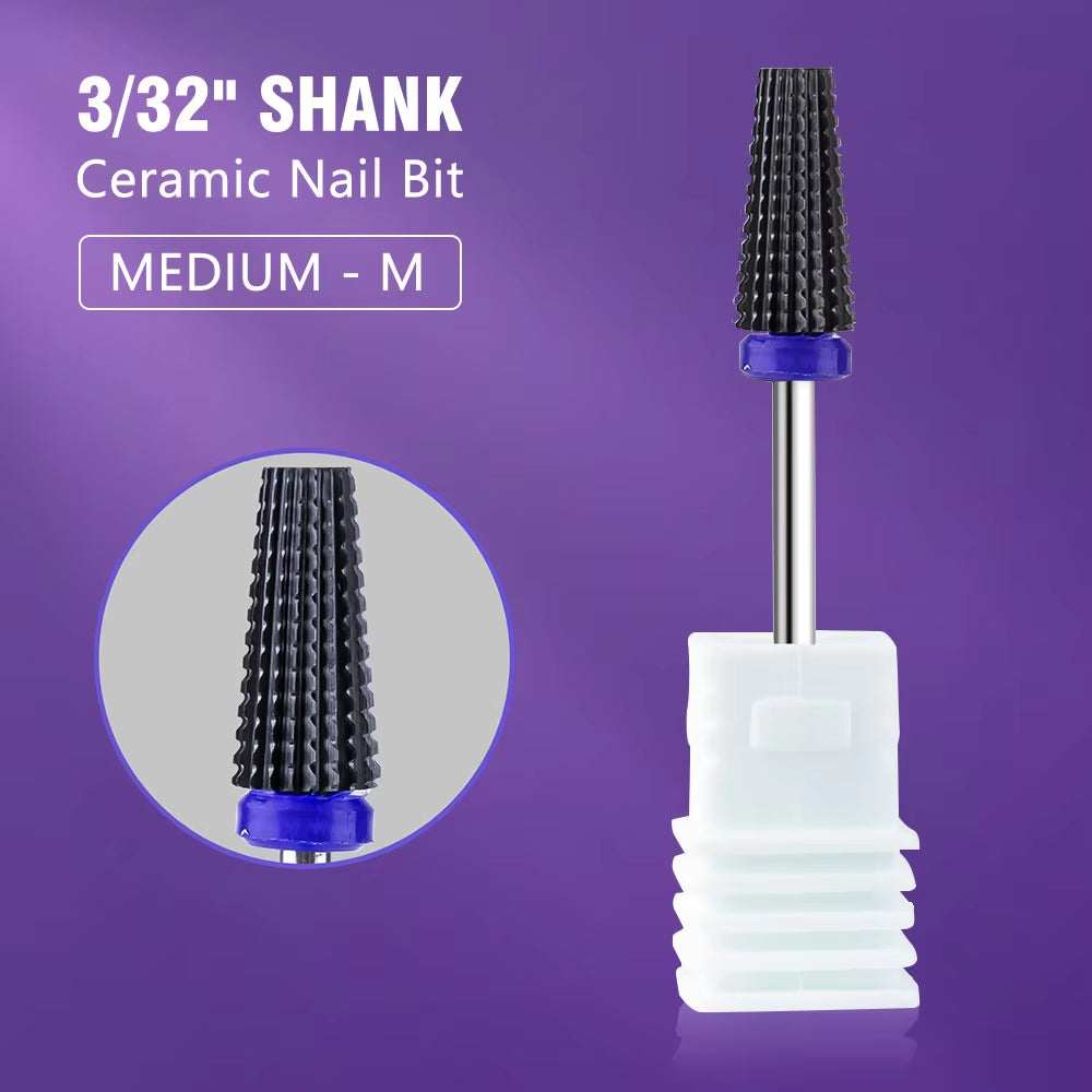 Ceramic Nail Drill Bit Milling Cutter for Manicure Pedicure Nail Files Buffer Nail Art Equipment Accessory
