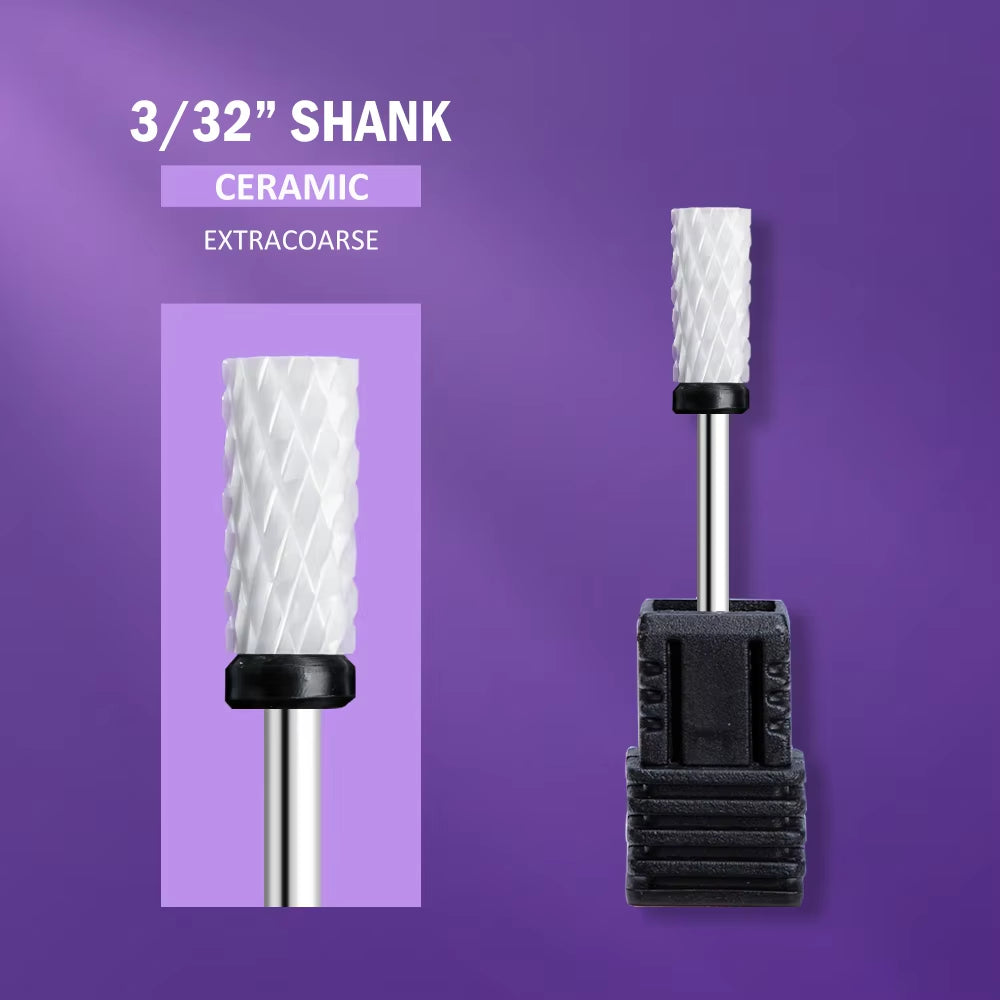 Ceramic Nail Drill Bit Milling Cutter for Manicure Pedicure Nail Files Buffer Nail Art Equipment Accessory