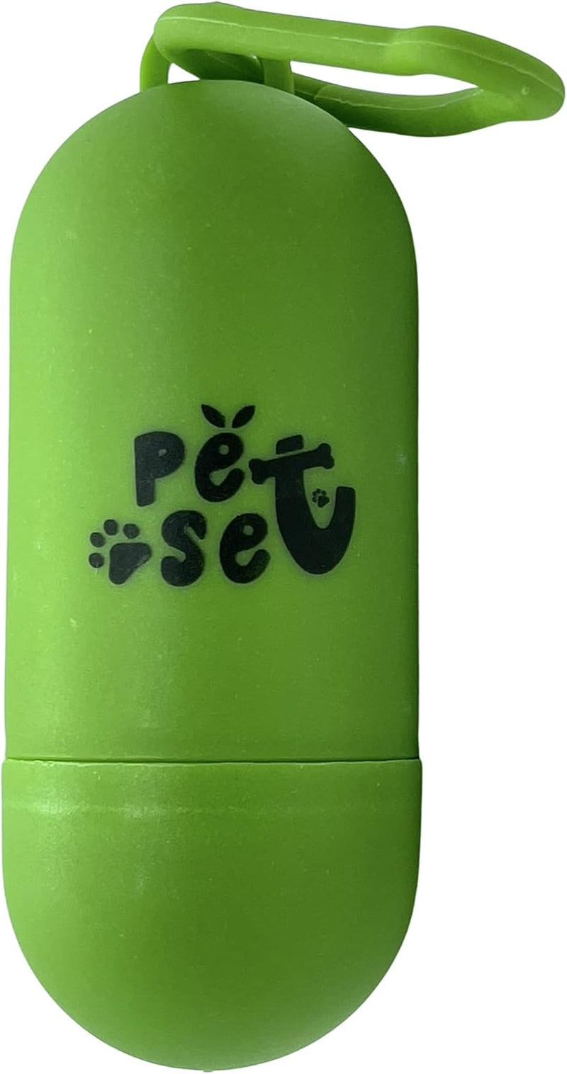 by  Plastic Dispenser for Dog Waste Poop Bags with Leash Clip (Black) (Green)