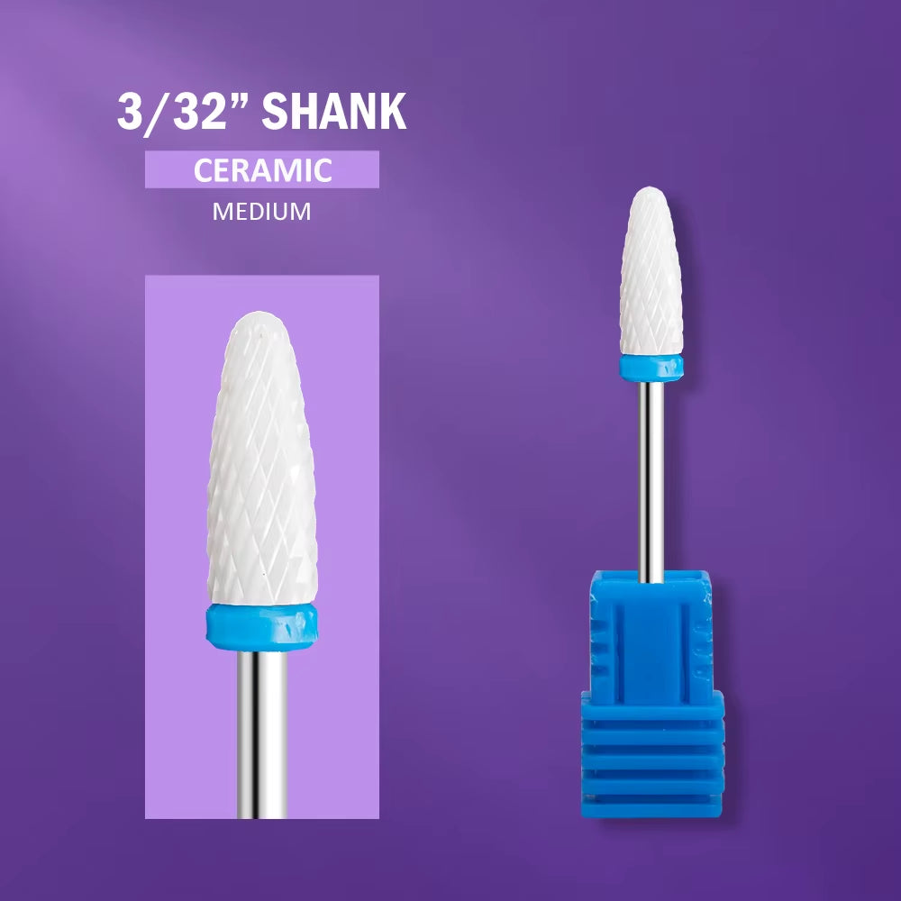 Ceramic Nail Drill Bit Milling Cutter for Manicure Pedicure Nail Files Buffer Nail Art Equipment Accessory