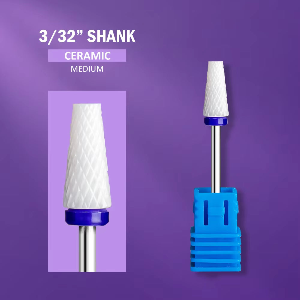 Ceramic Nail Drill Bit Milling Cutter for Manicure Pedicure Nail Files Buffer Nail Art Equipment Accessory