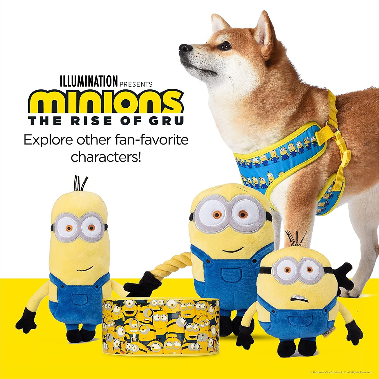 Collare per Cani Ufficiale Minions – Taglia Large, Blu e Giallo, Idea Regalo per Fan di Cattivissimo Me | Licenza Universal Studios - Smart Wave store