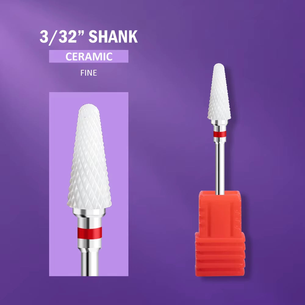 Ceramic Nail Drill Bit Milling Cutter for Manicure Pedicure Nail Files Buffer Nail Art Equipment Accessory