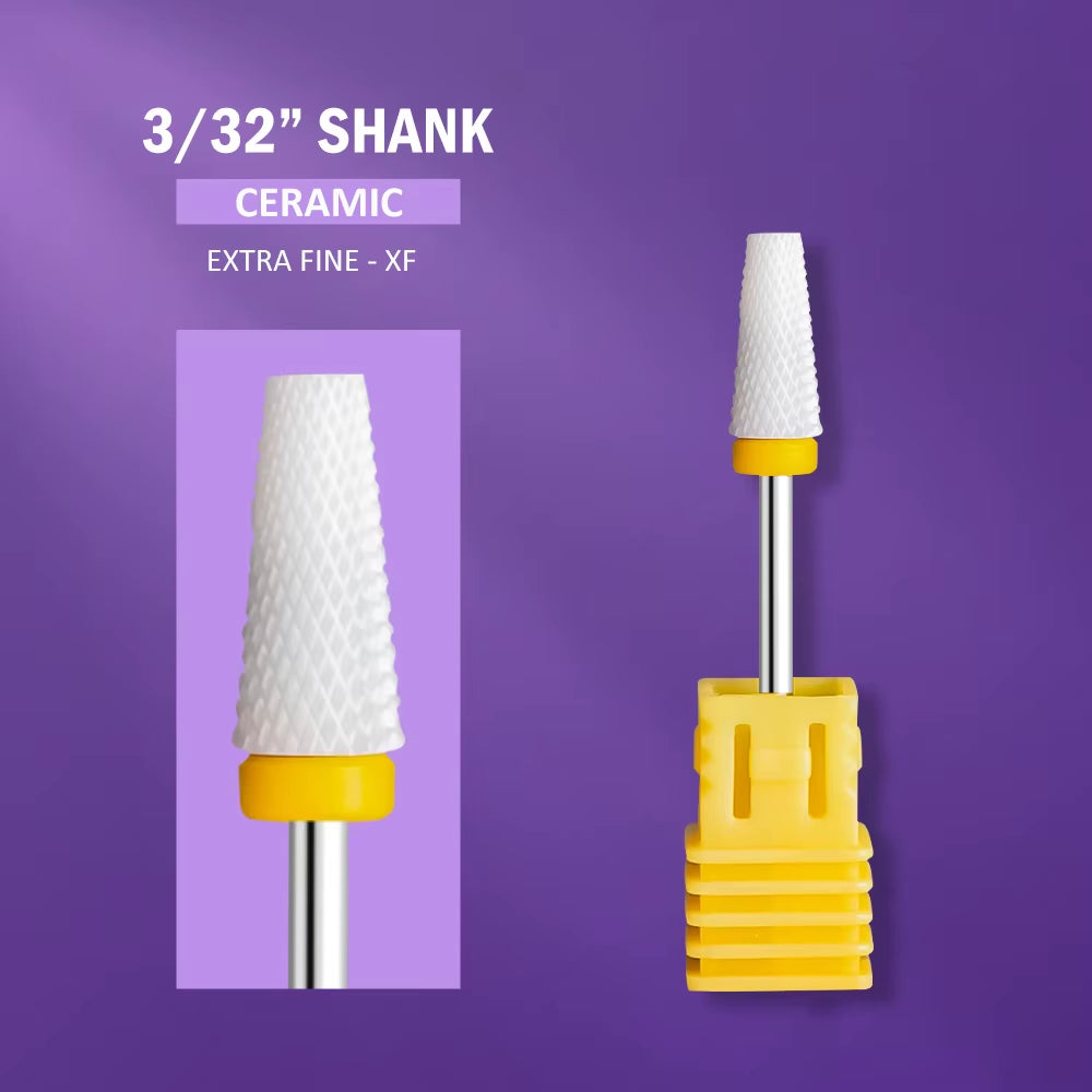 Ceramic Nail Drill Bit Milling Cutter for Manicure Pedicure Nail Files Buffer Nail Art Equipment Accessory