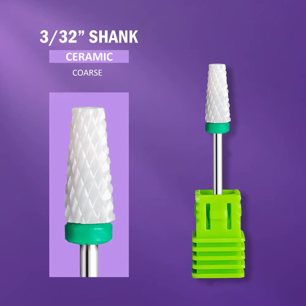 Ceramic Nail Drill Bit Milling Cutter for Manicure Pedicure Nail Files Buffer Nail Art Equipment Accessory