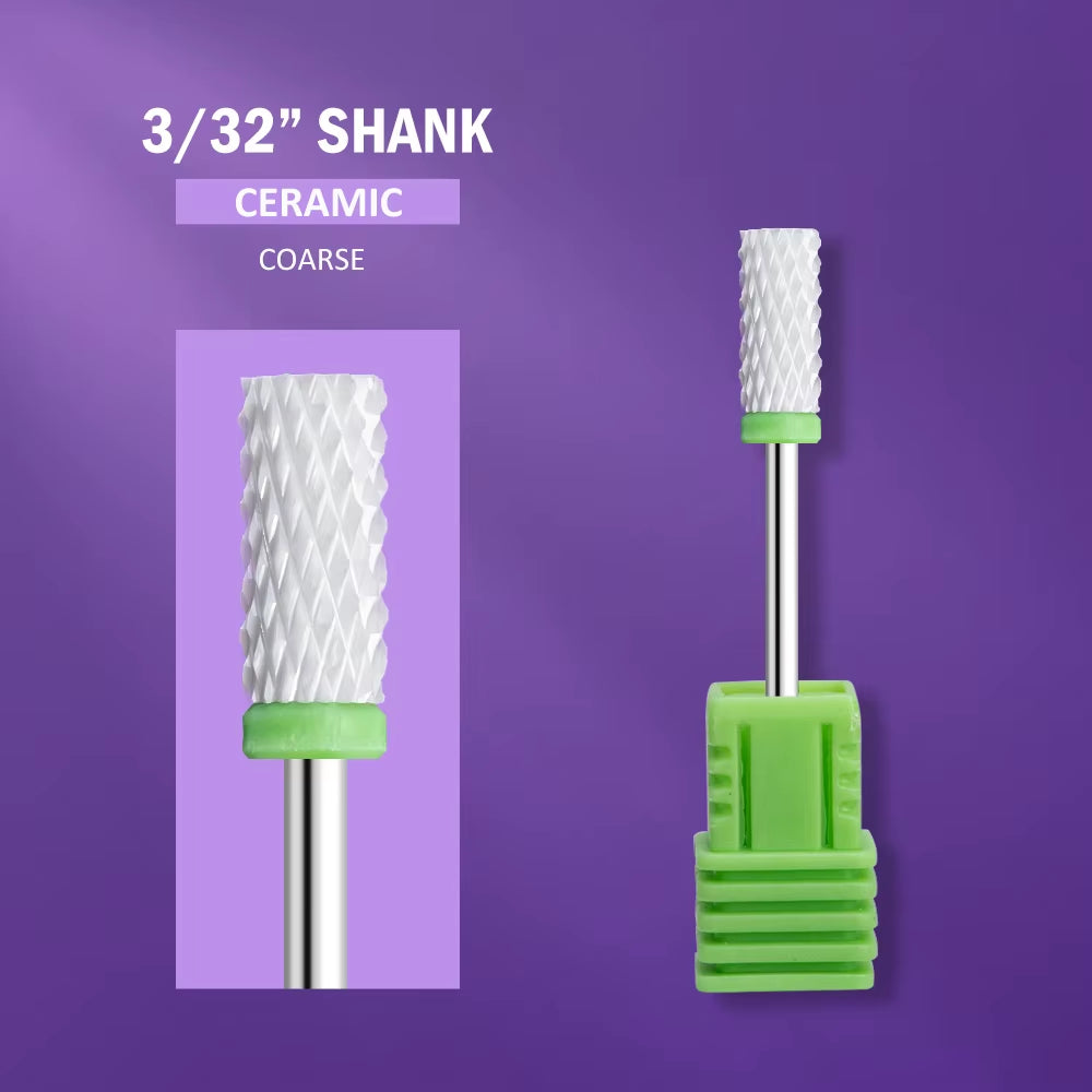Ceramic Nail Drill Bit Milling Cutter for Manicure Pedicure Nail Files Buffer Nail Art Equipment Accessory