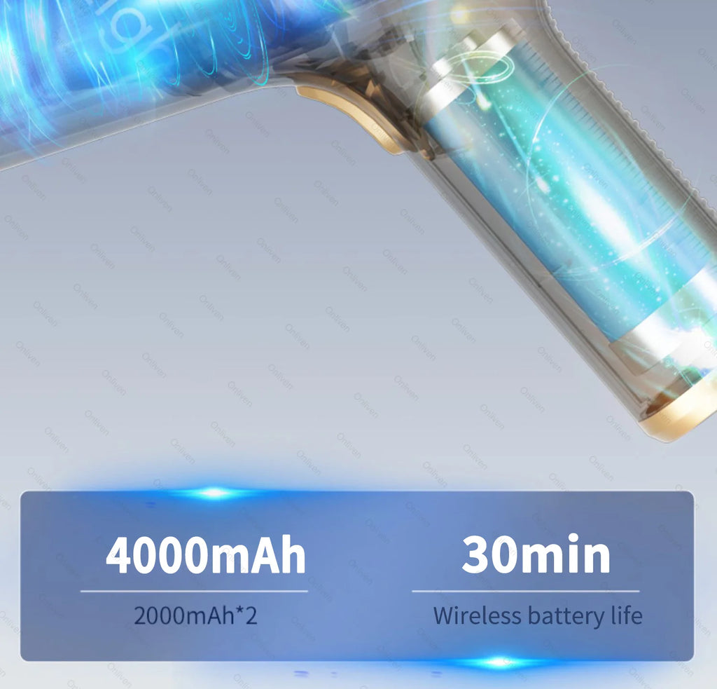 Aspirapolvere Portatile per Auto ad Alta Potenza – Mini Senza Fili per Pulizia Interni Profonda