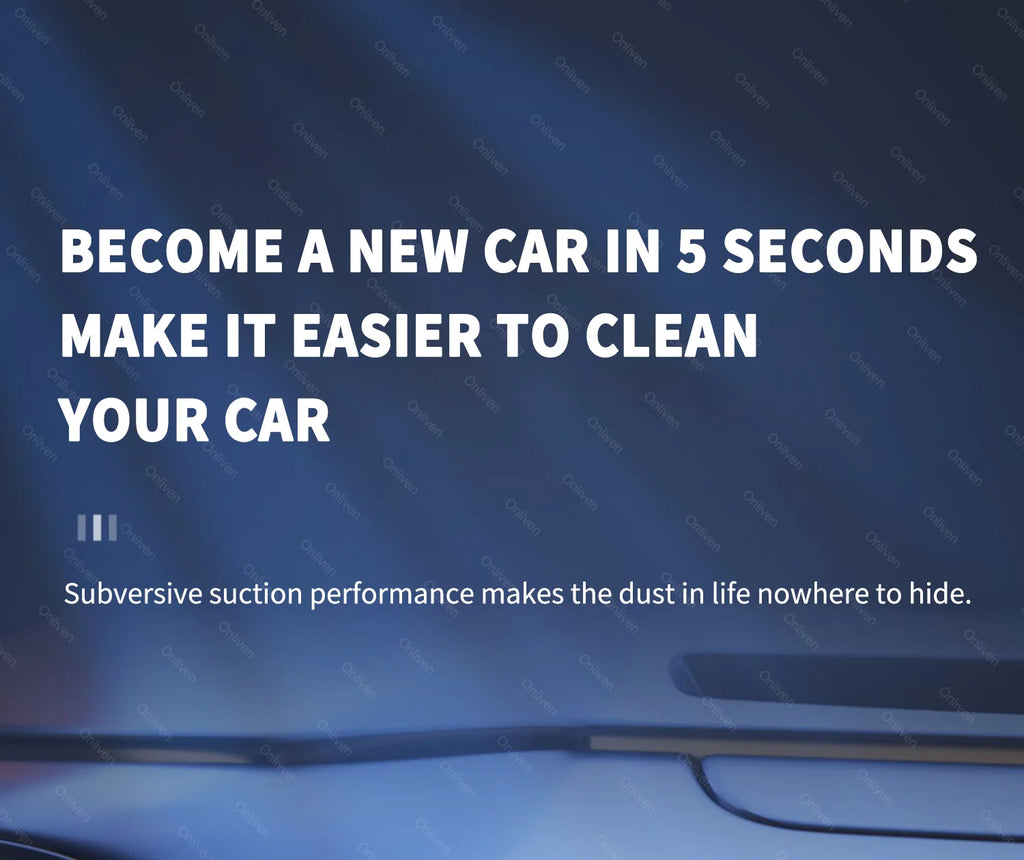 Aspirapolvere Portatile per Auto ad Alta Potenza – Mini Senza Fili per Pulizia Interni Profonda