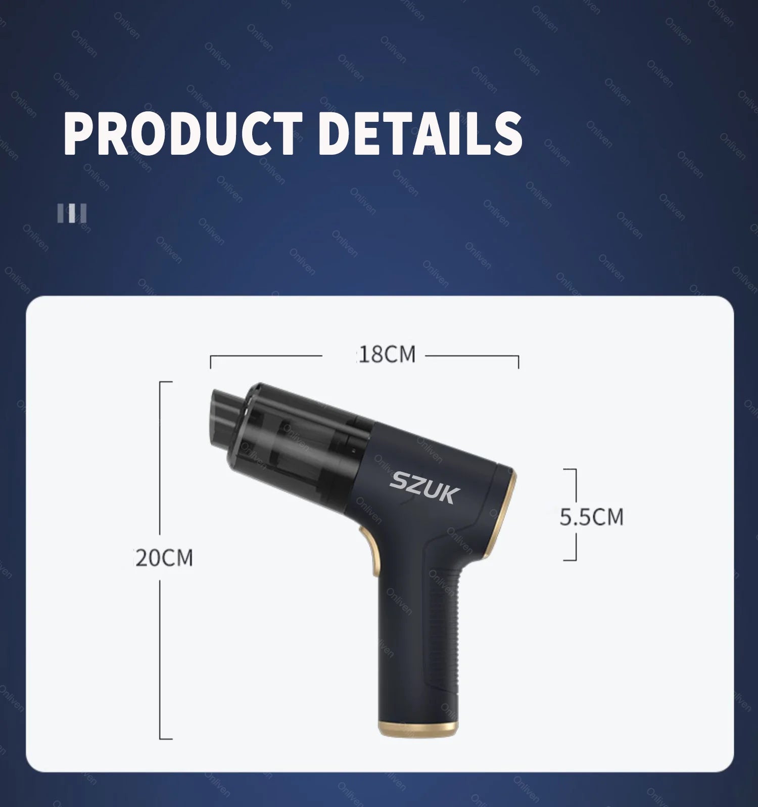 Aspirapolvere Portatile per Auto ad Alta Potenza – Mini Senza Fili per Pulizia Interni Profonda