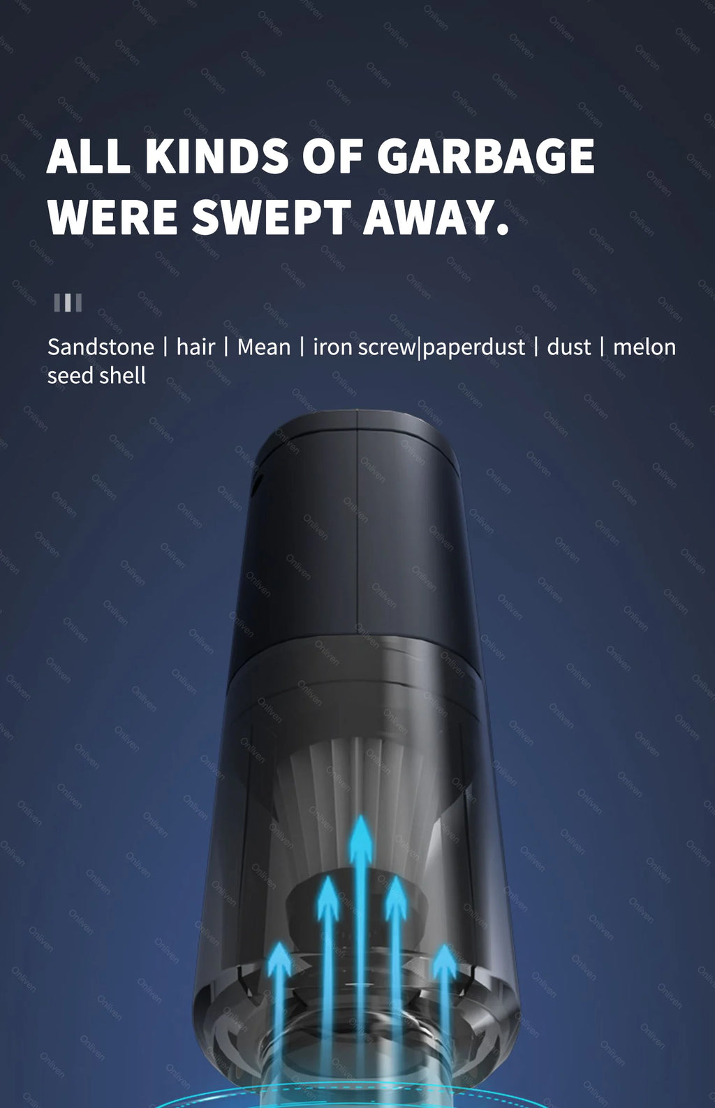 Aspirapolvere Portatile per Auto ad Alta Potenza – Mini Senza Fili per Pulizia Interni Profonda