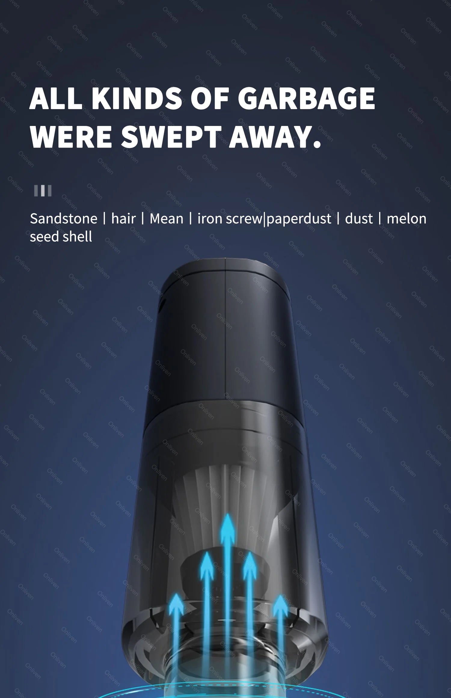 Aspirapolvere Portatile per Auto ad Alta Potenza – Mini Senza Fili per Pulizia Interni Profonda