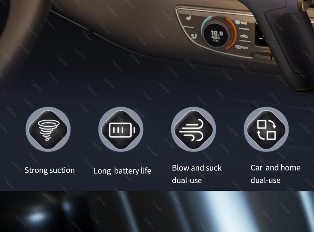 Aspirapolvere Portatile per Auto ad Alta Potenza – Mini Senza Fili per Pulizia Interni Profonda