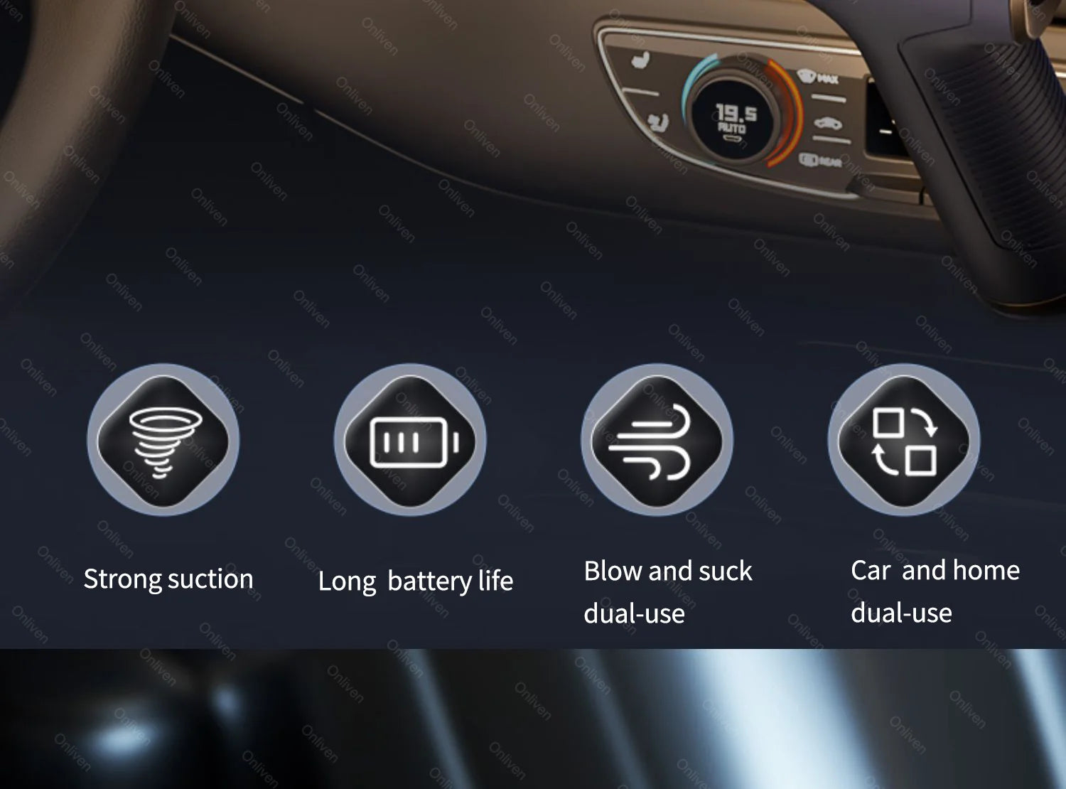 Aspirapolvere Portatile per Auto ad Alta Potenza – Mini Senza Fili per Pulizia Interni Profonda