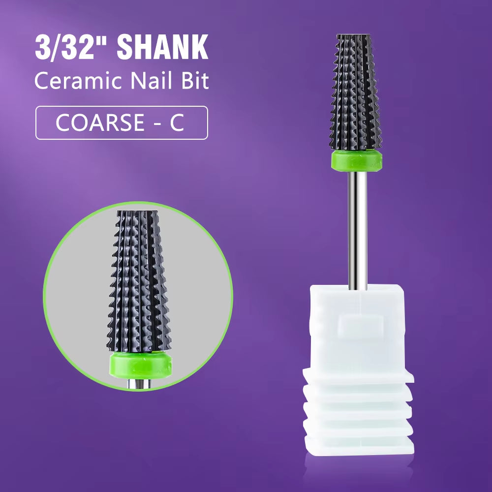 Ceramic Nail Drill Bit Milling Cutter for Manicure Pedicure Nail Files Buffer Nail Art Equipment Accessory
