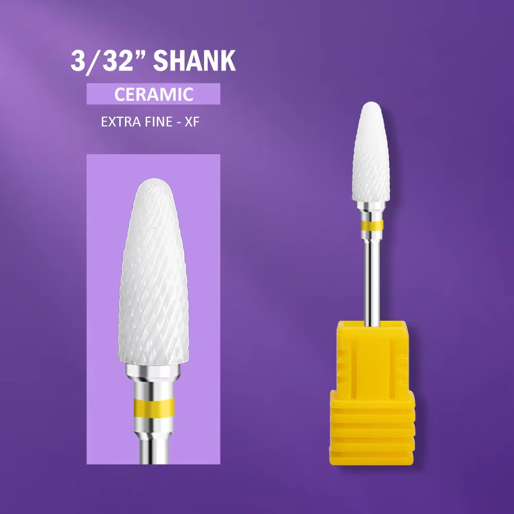 Ceramic Nail Drill Bit Milling Cutter for Manicure Pedicure Nail Files Buffer Nail Art Equipment Accessory