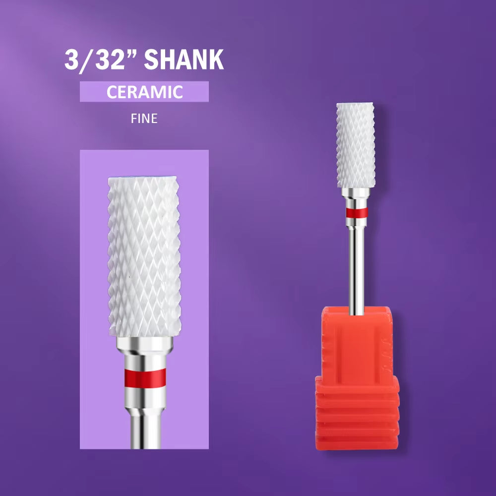 Ceramic Nail Drill Bit Milling Cutter for Manicure Pedicure Nail Files Buffer Nail Art Equipment Accessory