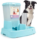 2-In-1 Pet Automatic Feeder Dog Food Water Dispensers with Large Capacity Food Container Gravity Water Bottle (Blue)