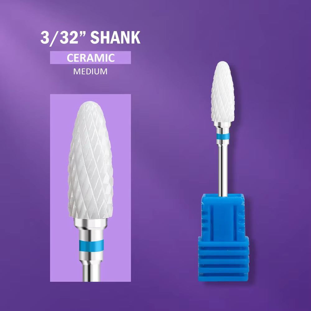 Ceramic Nail Drill Bit Milling Cutter for Manicure Pedicure Nail Files Buffer Nail Art Equipment Accessory