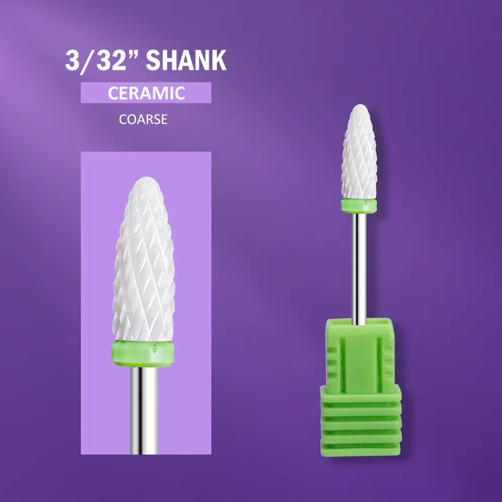 Ceramic Nail Drill Bit Milling Cutter for Manicure Pedicure Nail Files Buffer Nail Art Equipment Accessory