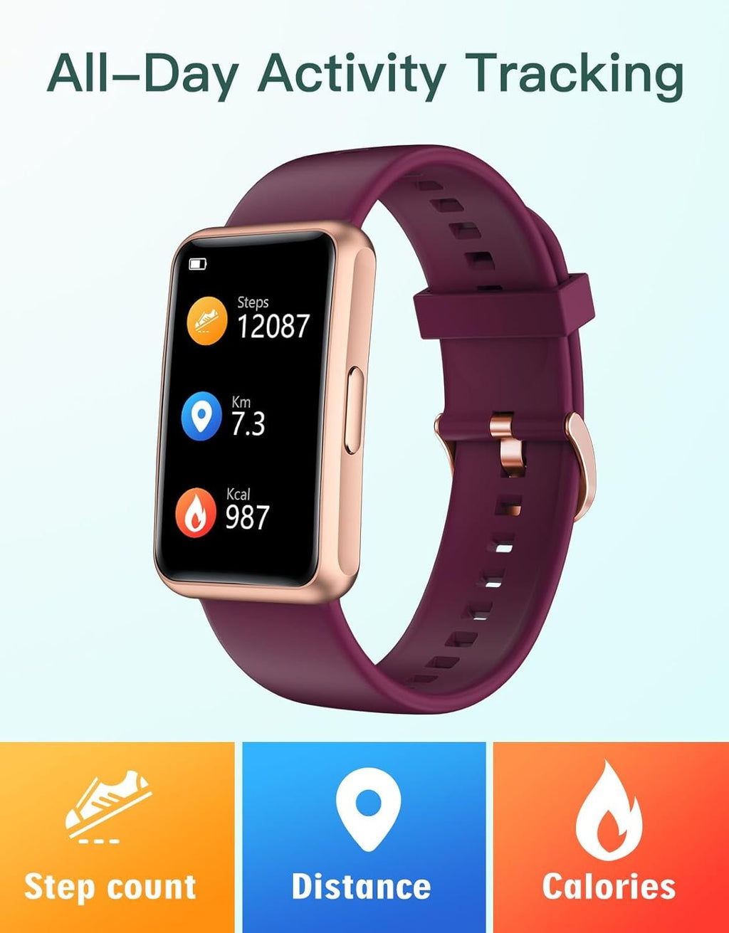 💜 Fitness Tracker Senza Bluetooth (Colore Viola) - Smart Wave store